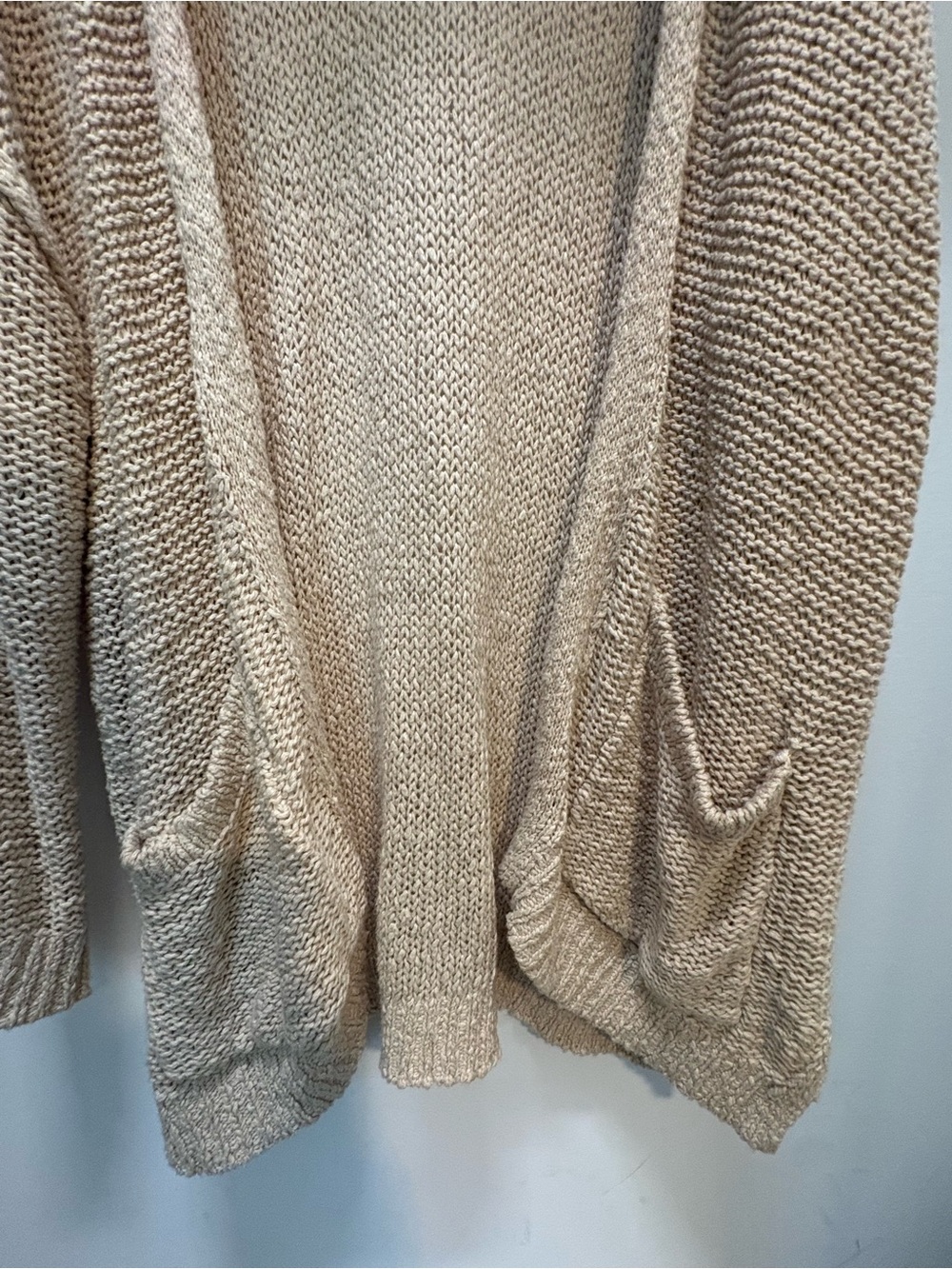aerie Open-Front Chunky Knit Cardigan - Cream